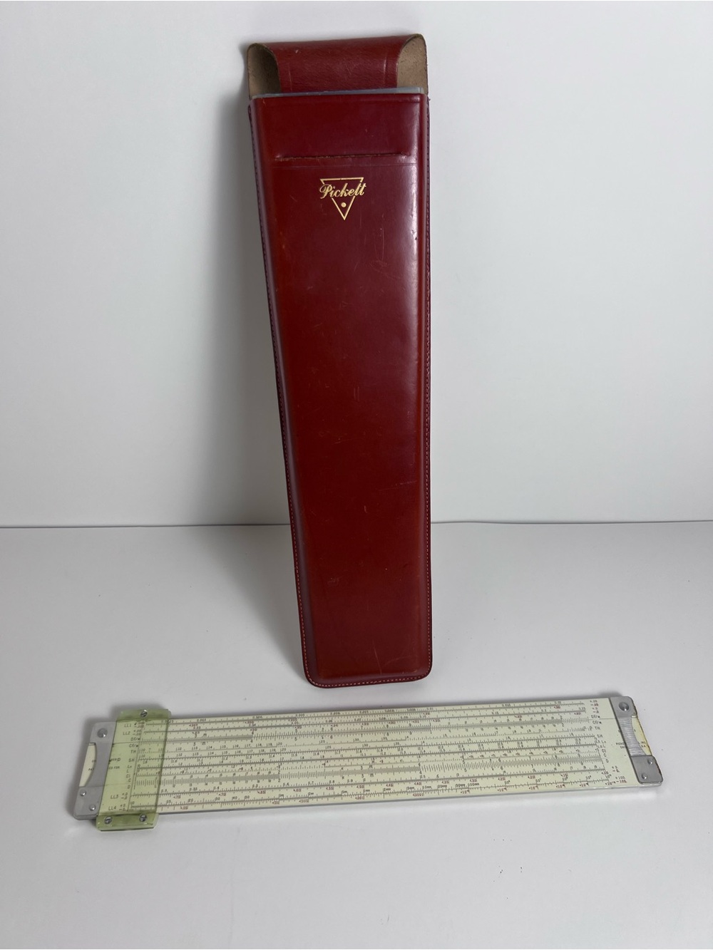 Vintage Pickett Model N4-T Slide Rule 1959 Vector-Type Log  Speed Rule W/ Case